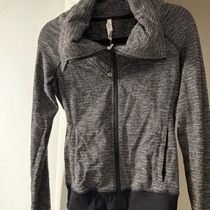 Lululemon Athletica Black and Gray Knit Jacket